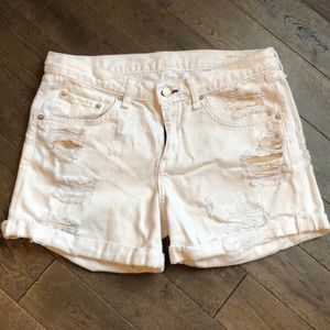 Rag & bone white denim shorts
